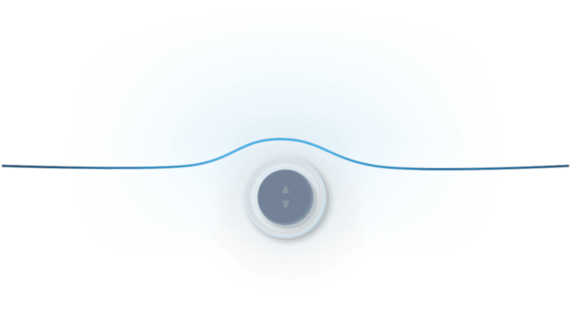 Mobile curve and glowing button